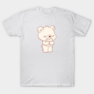 Osito Bongo, Ama el Amor no5 Blanco y Cafe T-Shirt